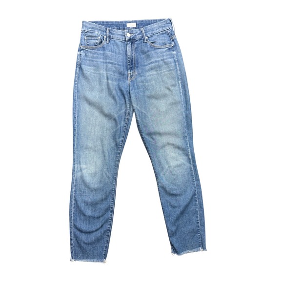 MOTHER Jeans Women's Size 28 High Waisted Looker Ankle Fray Medium Wash Denim - Picture 2 of 9